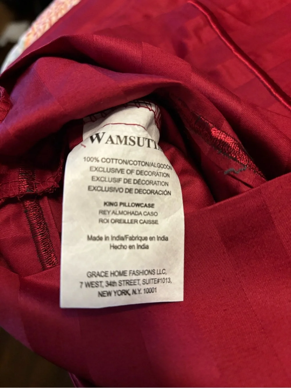 Wamsutta Luxury Burgundy Home Bedding King Pillowcases - Set of 2